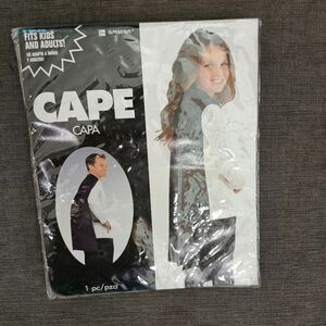 Amscan Costume Black Cape Adult / Kids Project Halloween Play 1-Pc NWT
